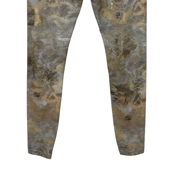 Athleta Elation Gilded Tight Leggings Gold Metallic Size XS Activewear High Rise - Picture 6 of 12